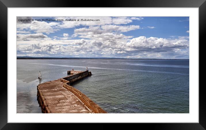 Burghead Pier and Bay Framed Mounted Print by Tom McPherson