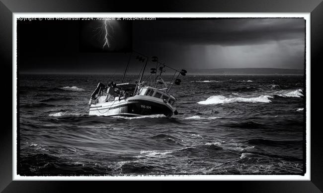 Moray Lass in the Storm Framed Print by Tom McPherson
