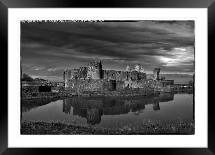 Caerphilly Castle  Framed Mounted Print by Tom McPherson