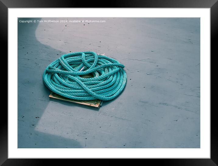 Blue Rope Framed Mounted Print by Tom McPherson
