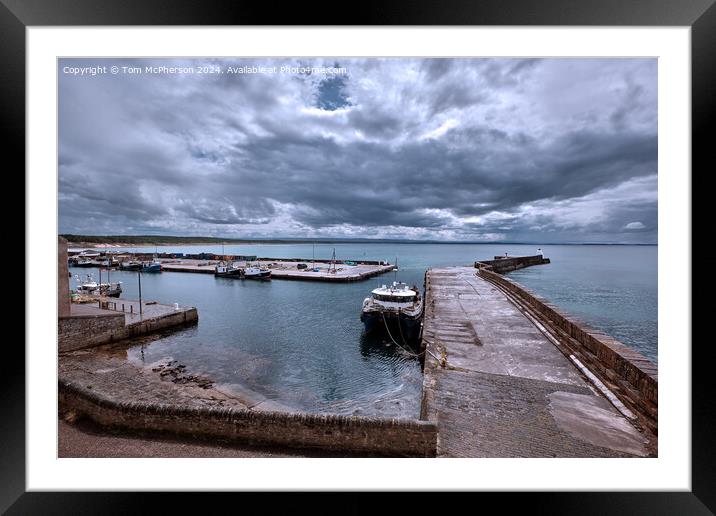 Busy Day at Burghead Harbour Framed Mounted Print by Tom McPherson