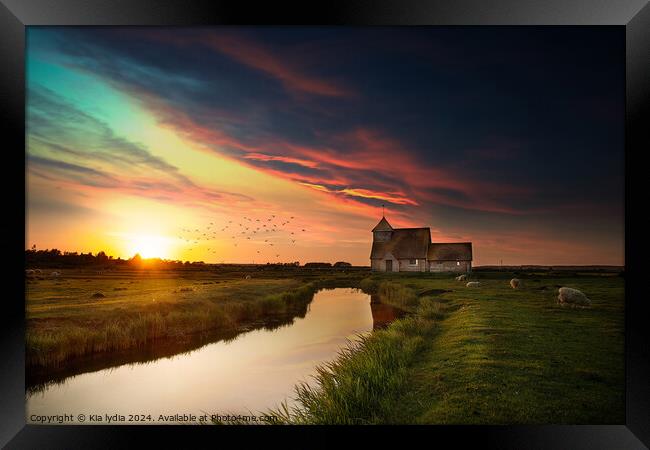 St Thomas à Becket Church in Fairfield Framed Print by Kia lydia