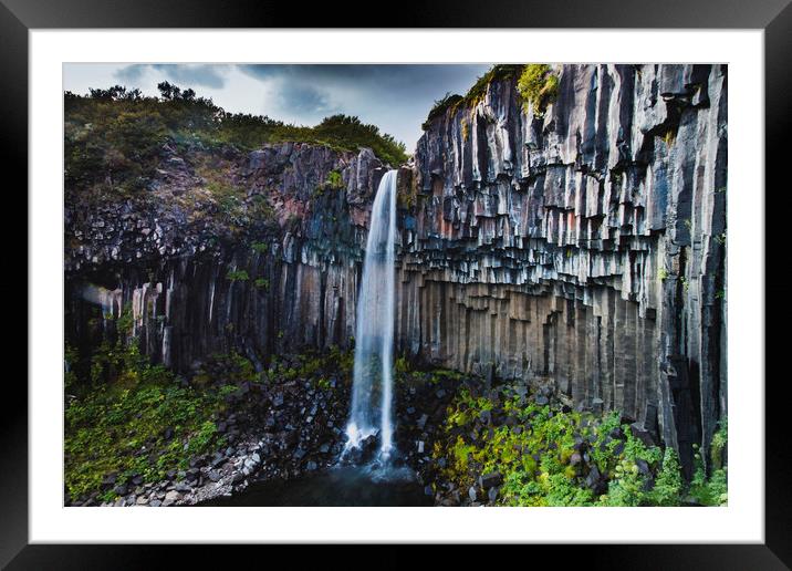 The colors of Svartifoss Framed Mounted Print by Dalius Baranauskas