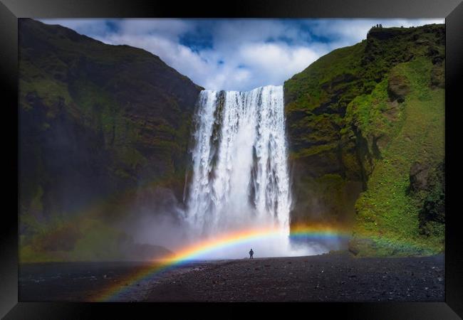 The waterfall Skogafoss in Iceland Framed Print by Dalius Baranauskas