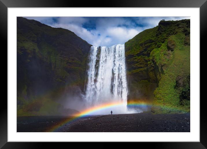 The waterfall Skogafoss in Iceland Framed Mounted Print by Dalius Baranauskas