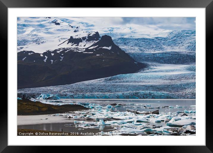 Lagoon Jökulsárlón in Iceland Framed Mounted Print by Dalius Baranauskas