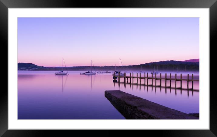 AM at Lake Windermere, Lake District Framed Mounted Print by Steven Fleck