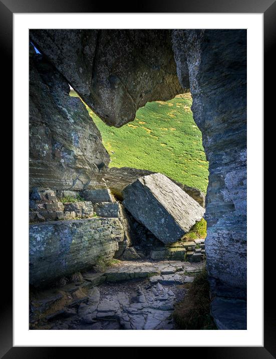 Valley of the Rocks Stone Passage Framed Mounted Print by Steven Fleck