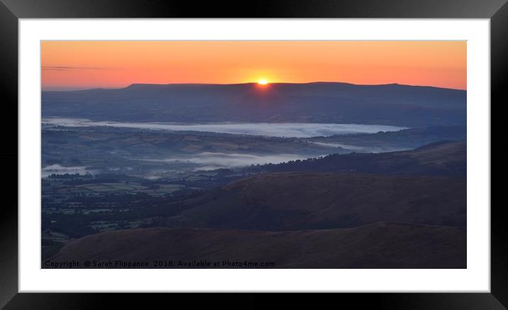 Brecon Beacons Framed Mounted Print by Sarah Flippance