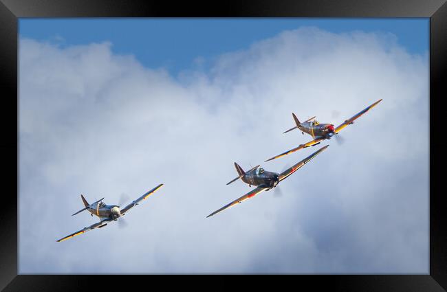 Spitfire's and Hurricane Formation Framed Print by David Jeffery