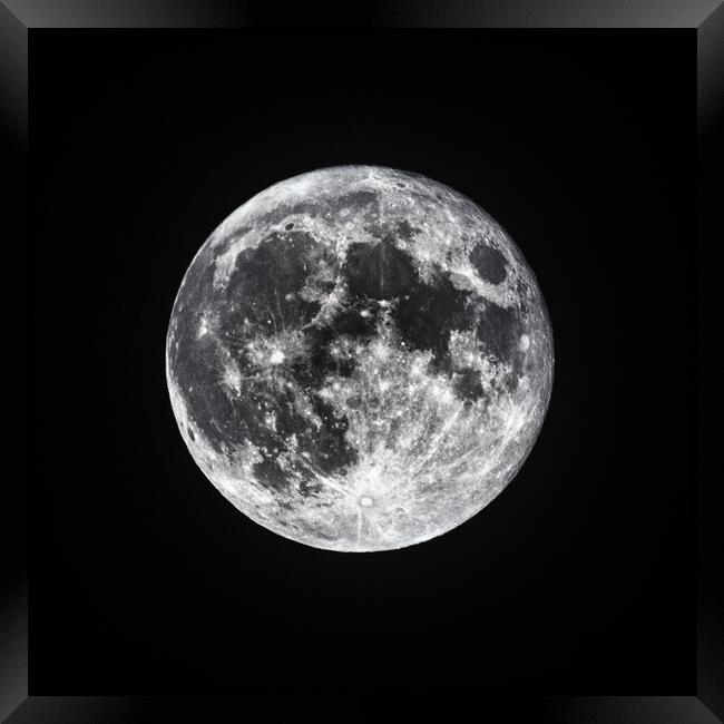 Full Moon - Northern Hemisphere Framed Print by David Jeffery