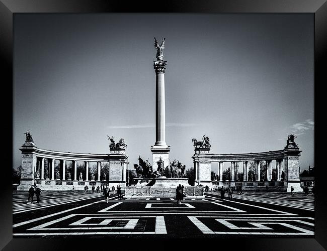 Heroes Square, Budapest. Framed Print by David Jeffery