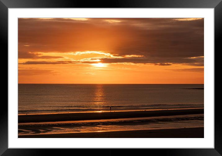 Sunset over Dunnet Bay, Scotland Framed Mounted Print by David Jeffery