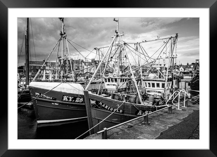 Ubique and Marigold, Arbroath Harbour Framed Mounted Print by David Jeffery