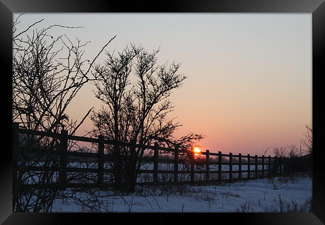 Sunset in Suffolk Framed Print by mark philpott