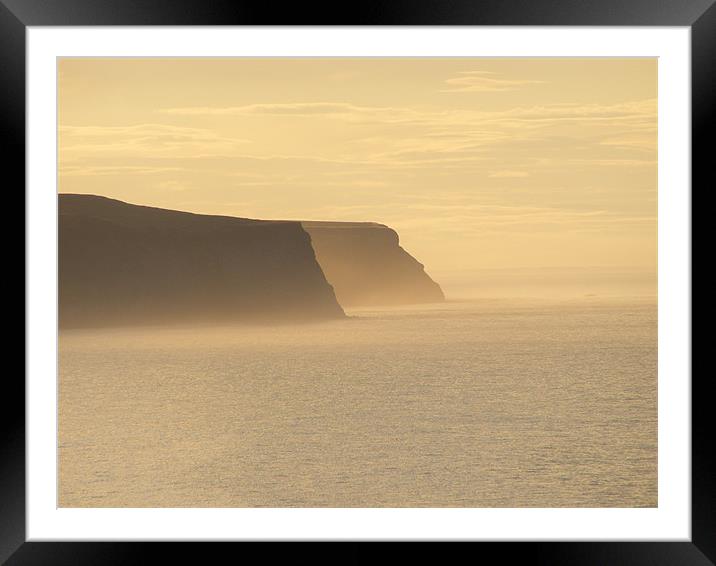 Whitby in Mist Framed Mounted Print by mark philpott