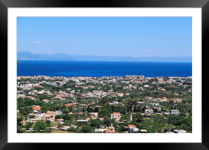  Rhodes View Framed Mounted Print by mark philpott