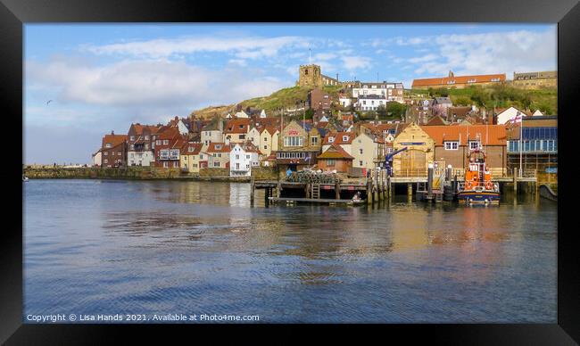 Whitby Harbour -4 Framed Print by Lisa Hands