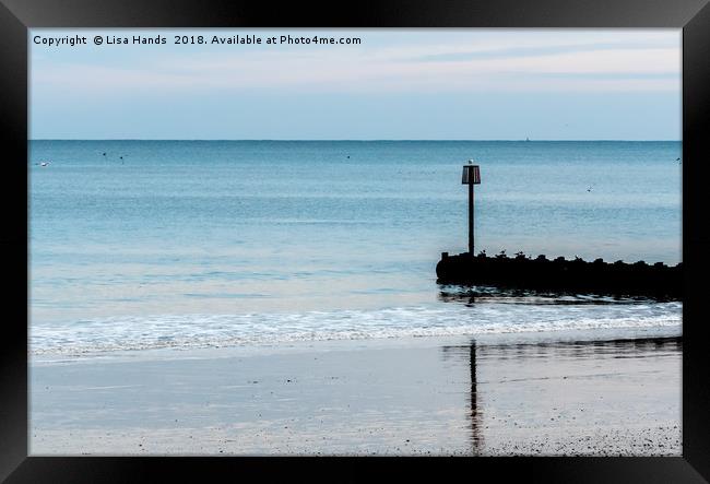 Bridlington Beach, East Riding, Reflection 4 Framed Print by Lisa Hands