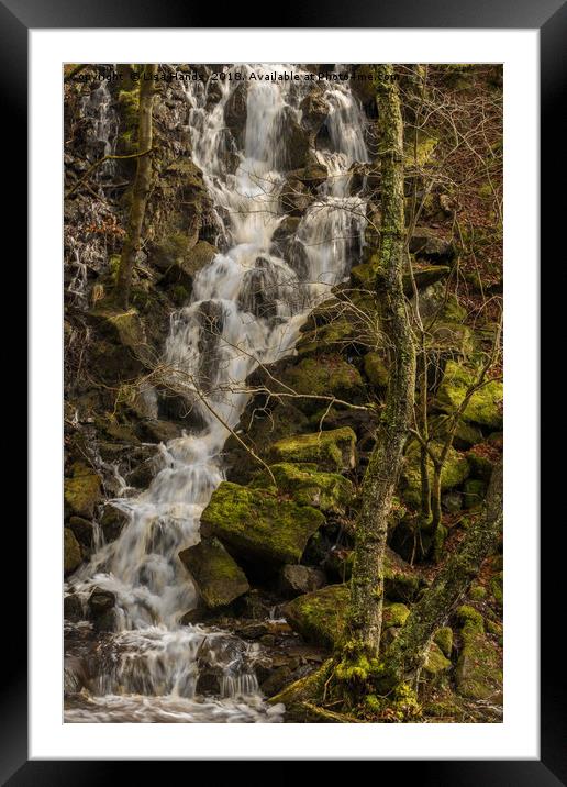 Waterfall, Padley Gorge, Derbyshire Framed Mounted Print by Lisa Hands