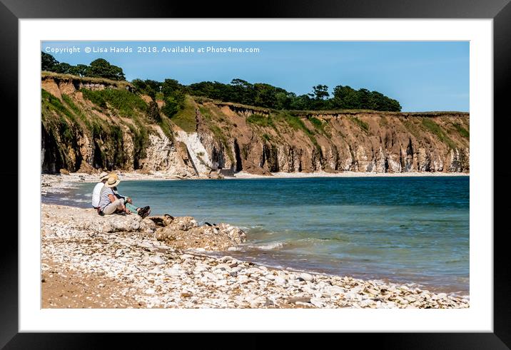 Bridlington Beach, East Riding - Relaxing 1 Framed Mounted Print by Lisa Hands