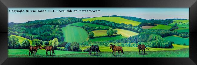 Summer Grazing: The Whole Panel Framed Print by Lisa Hands