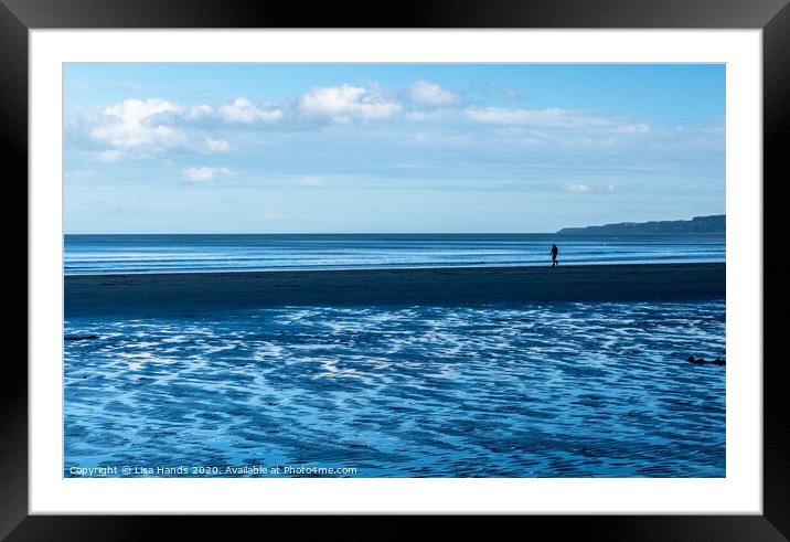 Blue Beach Framed Mounted Print by Lisa Hands
