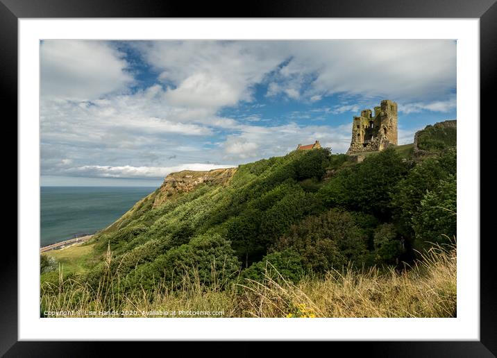 Looking out to sea - Scarborough Castle. Framed Mounted Print by Lisa Hands