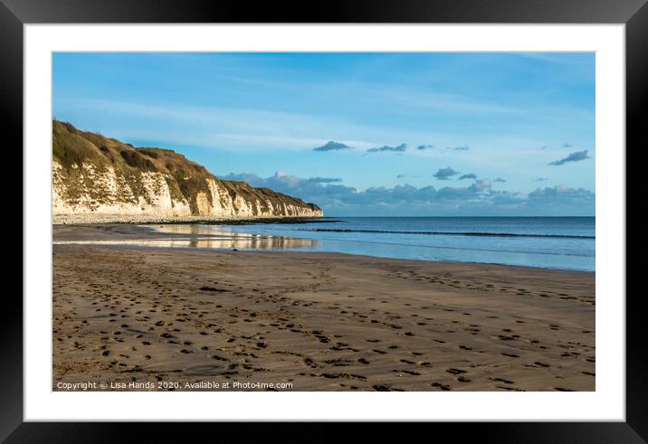 Flamborough Cliffs Framed Mounted Print by Lisa Hands