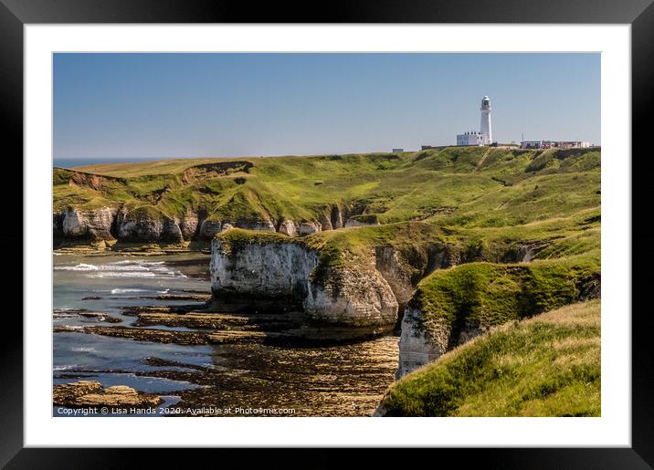 Flamborough Lighthouse Framed Mounted Print by Lisa Hands