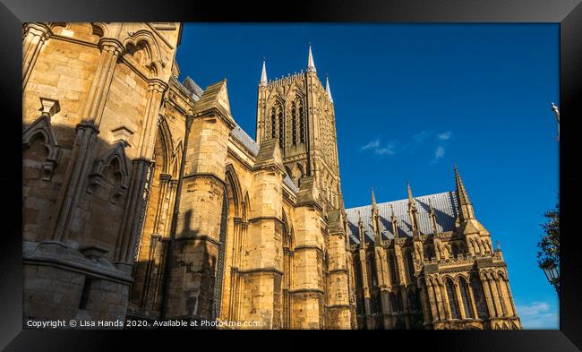 South Facade of Lincoln Cathedral Framed Print by Lisa Hands