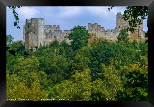 On top of the hill - Ludlow Castle Framed Print by Lisa Hands