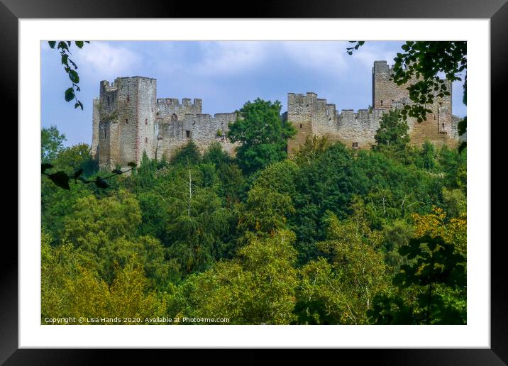 On top of the hill - Ludlow Castle Framed Mounted Print by Lisa Hands