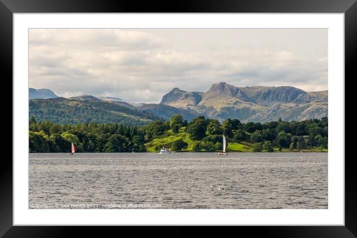 Sailing on Windermere Framed Mounted Print by Lisa Hands