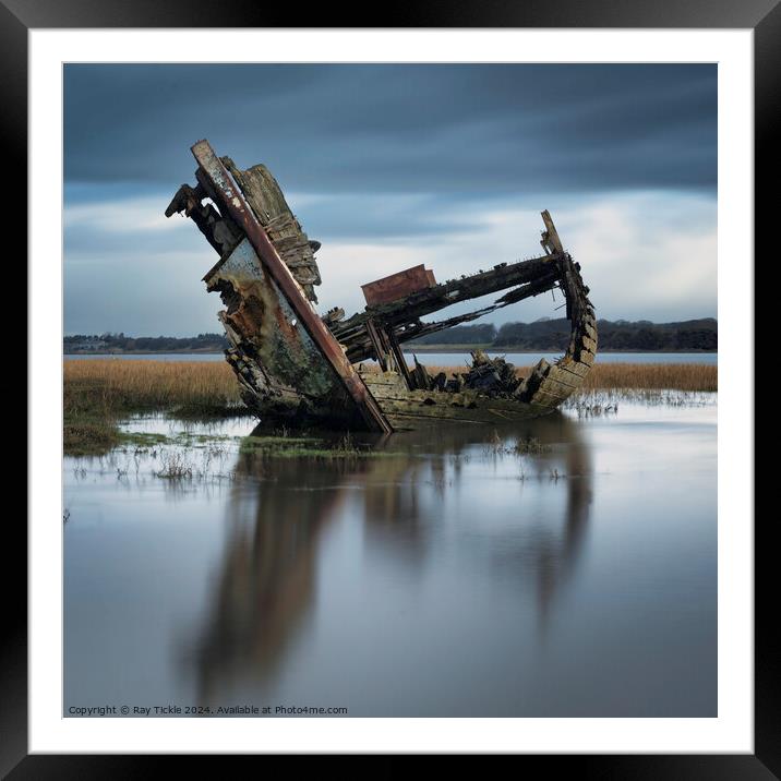Fleetwood wreck Framed Mounted Print by Ray Tickle