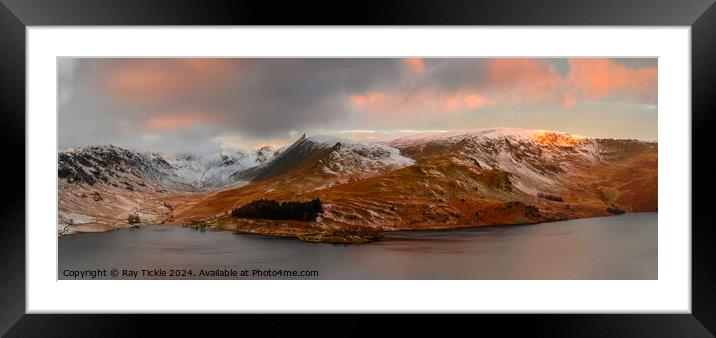 Haweswater snowy sunrise  Framed Mounted Print by Ray Tickle