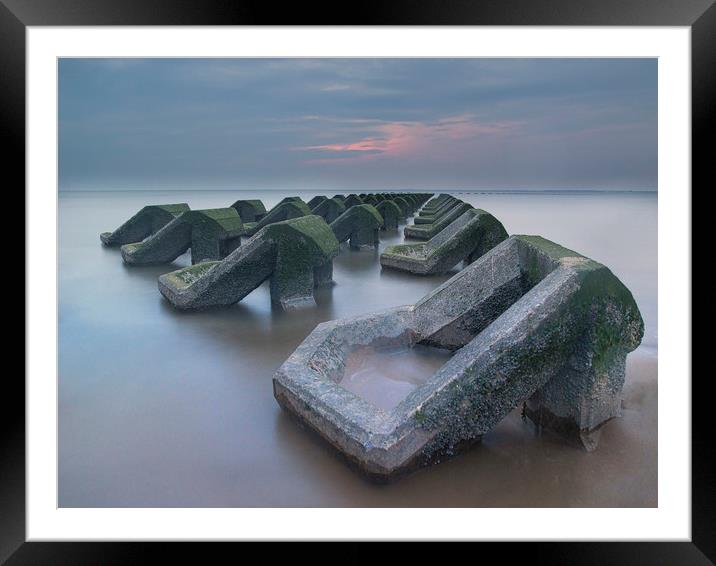 Sea defences Framed Mounted Print by Ray Tickle