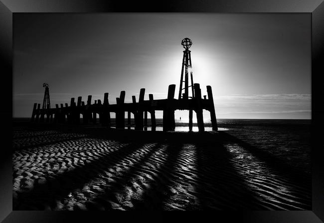 The old Lytham pier  Framed Print by Ray Tickle