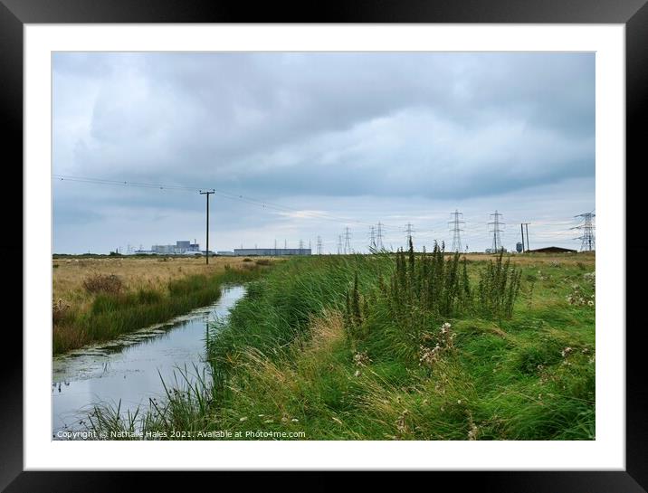 Dungeness Power Station from Romney Marsh Framed Mounted Print by Nathalie Hales