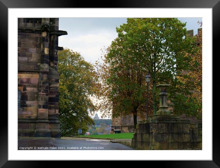 Ashton Memorial viewed from Lancaster Castle Framed Mounted Print by Nathalie Hales