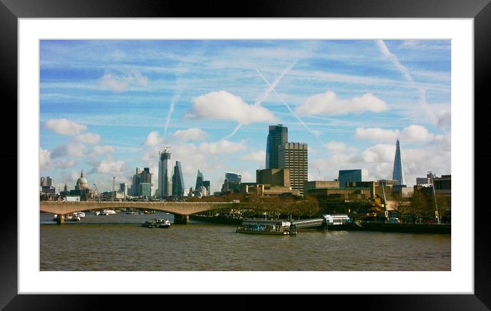 Skyline - City of London, Southbank and Southwark Framed Mounted Print by Nathalie Hales