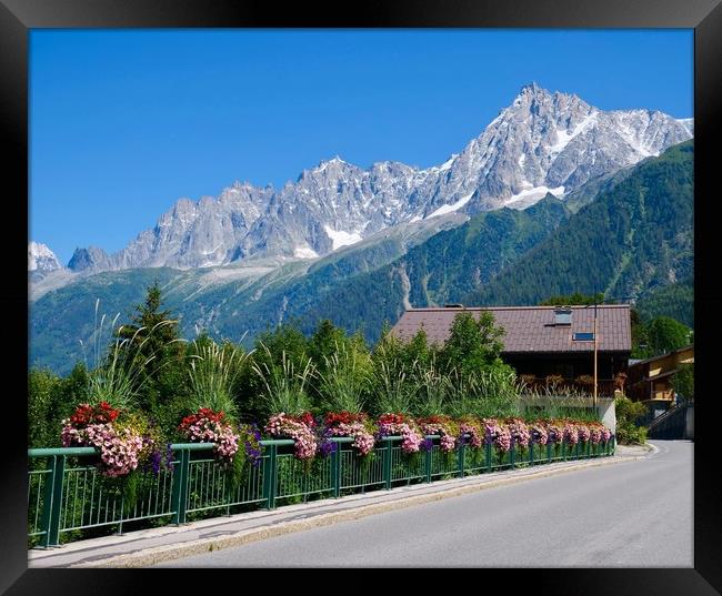 L'Aiguille du Midi from Les Houches Framed Print by Nathalie Hales