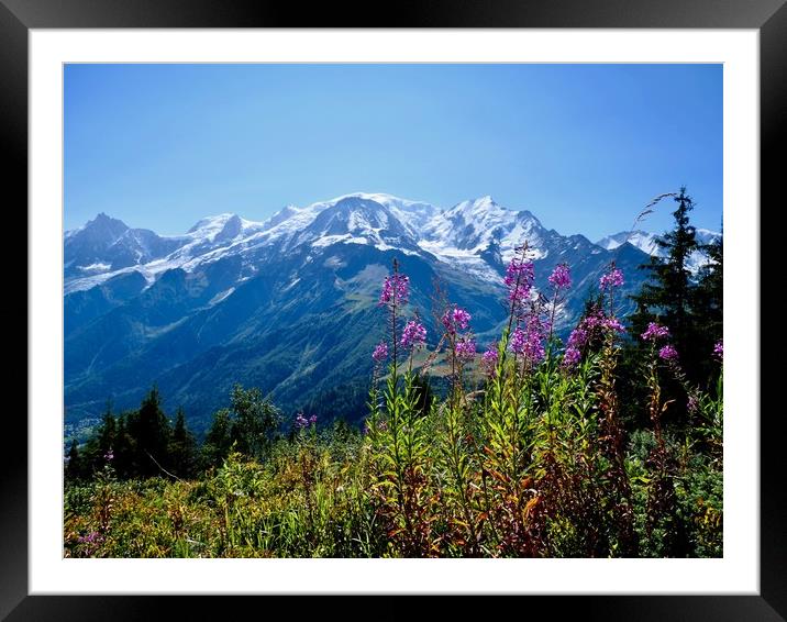 Mont Blanc from Petit Prarion - 2 Framed Mounted Print by Nathalie Hales