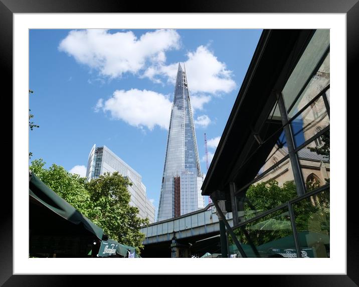 The Shard viewed from Borough Market Framed Mounted Print by Nathalie Hales