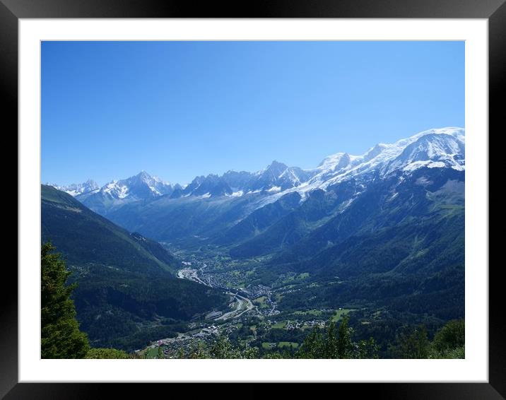 Chamonix Valley Framed Mounted Print by Nathalie Hales