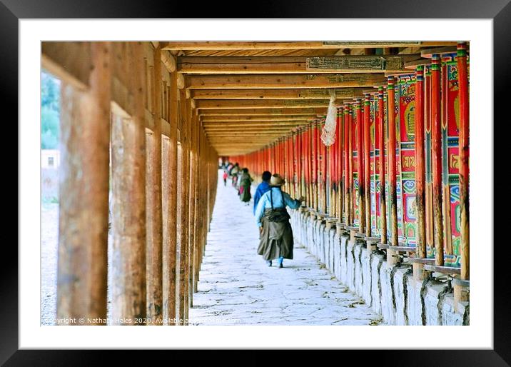 Pilgrimage to Labrang Monastery Framed Mounted Print by Nathalie Hales