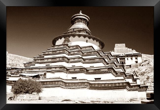 Kumbum Stupa, Gyantse Framed Print by Nathalie Hales