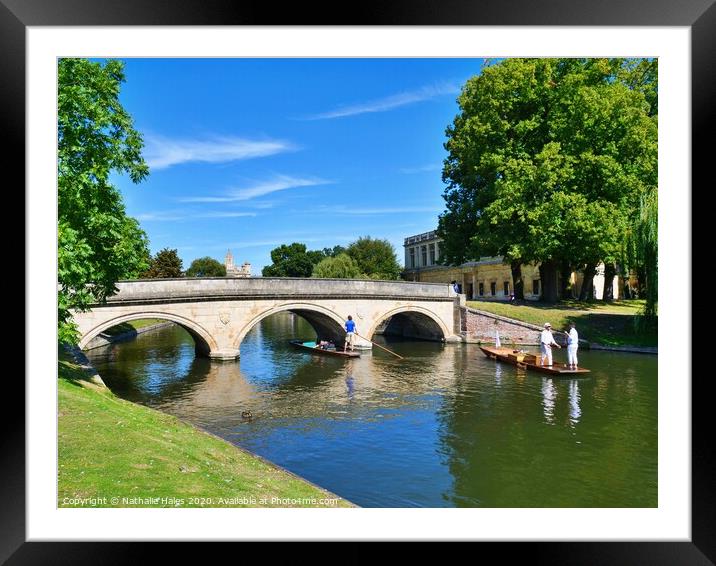 Trinity Bridge, Cambridge Framed Mounted Print by Nathalie Hales