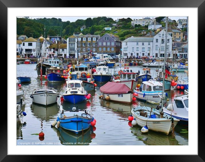Mevagissey view from the harbour Framed Mounted Print by Nathalie Hales