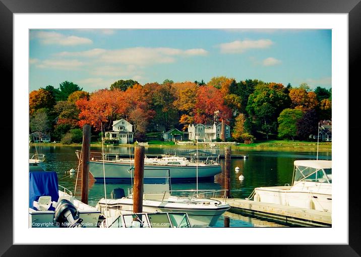 Mystic River, New England USA Framed Mounted Print by Nathalie Hales